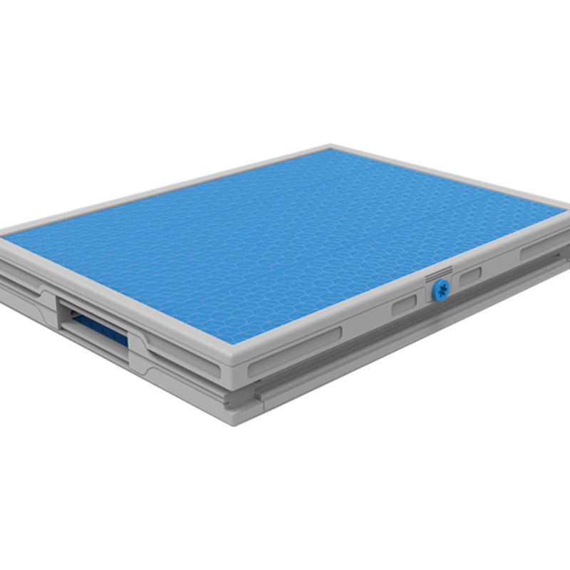 Màu xanh lam 300kg Đang tải Hộp nhựa Coaming Hộp Pallet nhựa có thể gập lại Coreflute