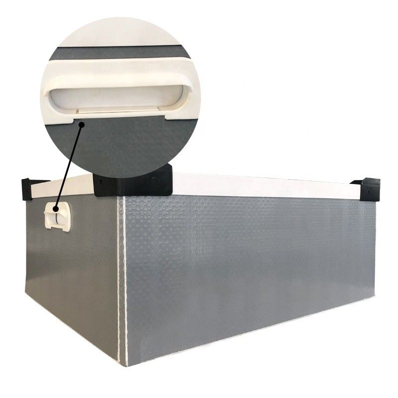 Màu xanh lam 300kg Đang tải Hộp nhựa Coaming Hộp Pallet nhựa có thể gập lại Coreflute