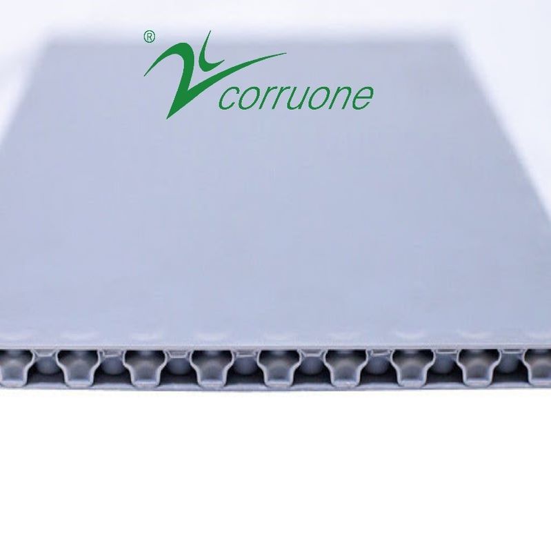 Corruone PP tường kép pp polypropylene tấm nhựa mật ong lõi tấm bảng l với cấu trúc tế bào