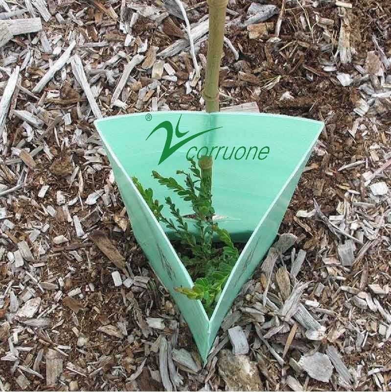 Thân cây bằng nhựa Coroplast Bao gồm Bảo vệ bảo vệ cây bằng nhựa sóng